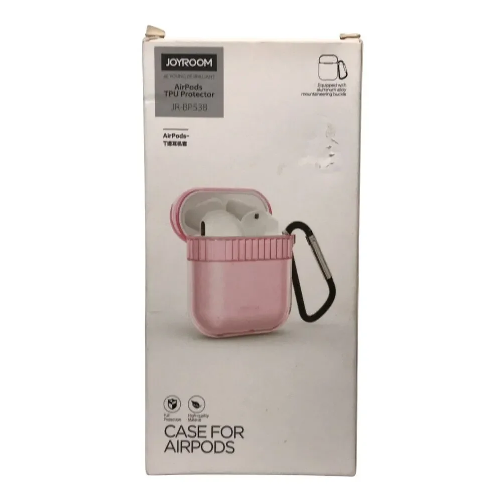 JOYROOM JR-BP538 AirPods 1st 2nd Gen TPU Protective Case Clear Carabiner New NIB
